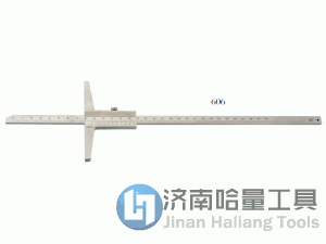 哈量深度游标卡尺,哈量深度尺代理。深度游标卡尺用于测量深度，台阶等。.其精度符合GB，也可按DIN标准供货。