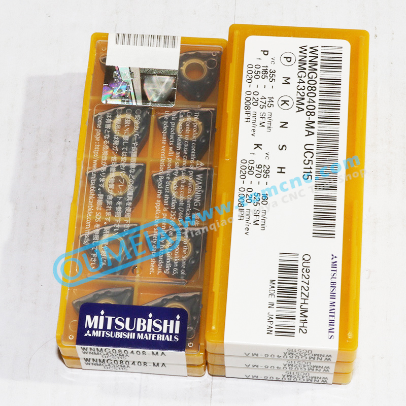 Mitsubishi lathe machine metal turning tools WNMG080408 UC5115